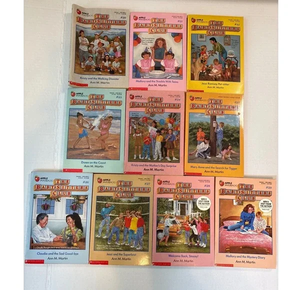 The Baby Sitters Club Book Lot of 10 Books 20-29 Ann M Martin Vintage 80's 90's - Picture 1 of 10